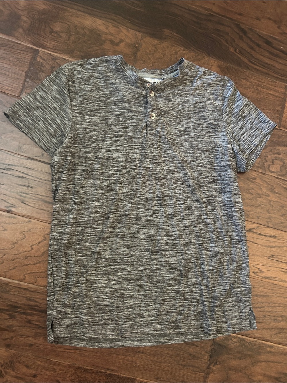 Tallwoods Heather Grey Henley     T-Shirt